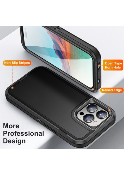 Iphone 15 Pro Max Anti Drop Şok Geçirmez Telefon Black Için Sert Pc+Yumuşak Tpu Telefon Kılıfı (Yurt Dışından) modelleri