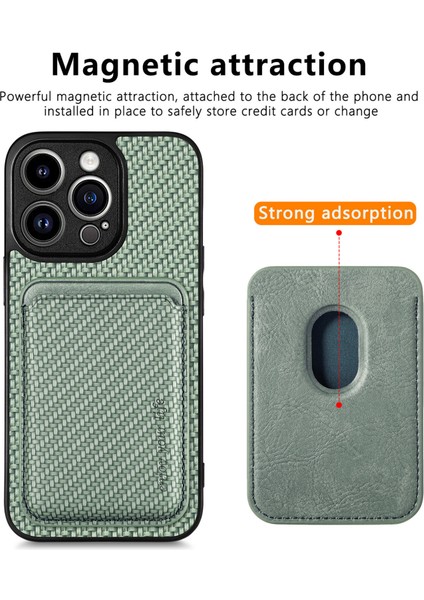 Iphone 15 Pro Fiber Pu Deri Kaplamalı Pc+Tpu Yeşil Telefon Kılıfı (Yurt Dışından) modelleri