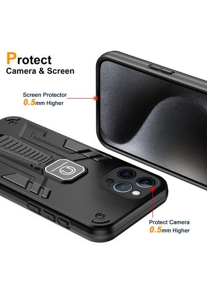 Iphone 12 Pro Kickstand Telefon Kasası Için Manyetik Araba Montaj Black Telefon Kılıfı (Yurt Dışından) indirimleri
