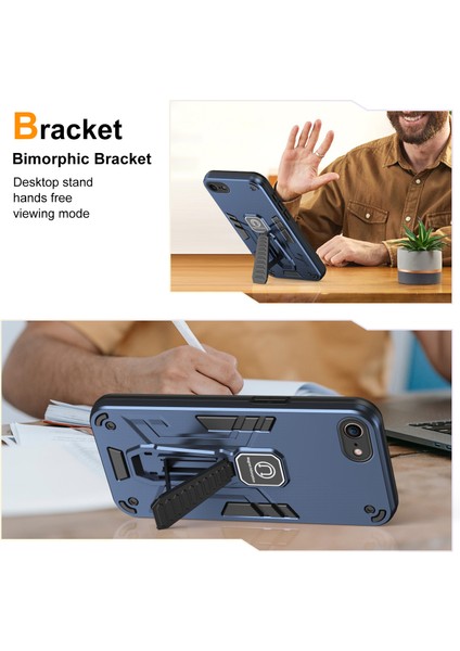 Iphone 7/8 Için Telefon Kasası Koruyucu , Arka Kickstand Mavi ile Telefon Kılıfı (Yurt Dışından) fiyatları