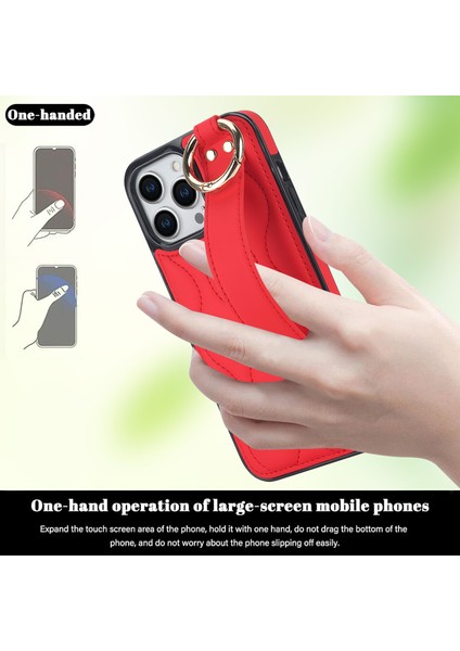 Iphone 12 Pro Max Shockproof Vaka Dalga Potu Pu+Tpu Kickstand Telefon Kırmızı Telefon Kılıfı (Yurt Dışından) fırsatları