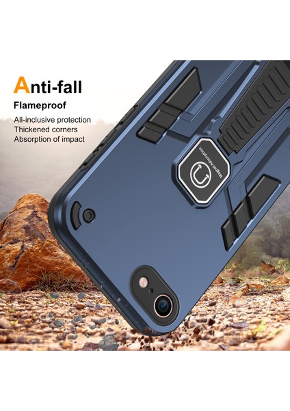 Iphone 7/8 Için Telefon Kasası Koruyucu , Arka Kickstand Mavi ile Telefon Kılıfı (Yurt Dışından) modelleri