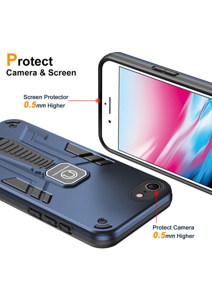 Iphone 7/8 Için Telefon Kasası Koruyucu , Arka Kickstand Mavi ile Telefon Kılıfı (Yurt Dışından) indirimleri