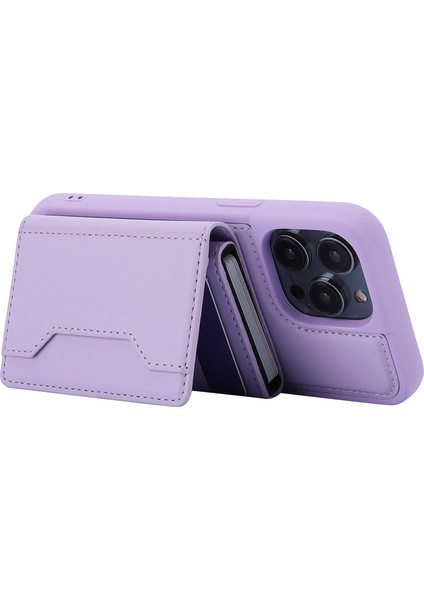 Iphone 14 Pro Case 2'si 1 Arada Kickstand Telefon Mor Telefon Kılıfı (Yurt Dışından)