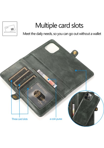 Iphone 14 Pro Söndürülebilir 2'si Tpu+Pu Deri Deri Şok Geçirmez Anti Drop Telefon Vaka Yeşili Telefon Kılıfı (Yurt Dışından) fırsatları