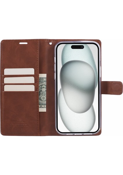 Iphone 15 Için Moon Dura Damla Kanıt Pu Deri Kahverengi Telefon Kılıfı (Yurt Dışından) fiyatları