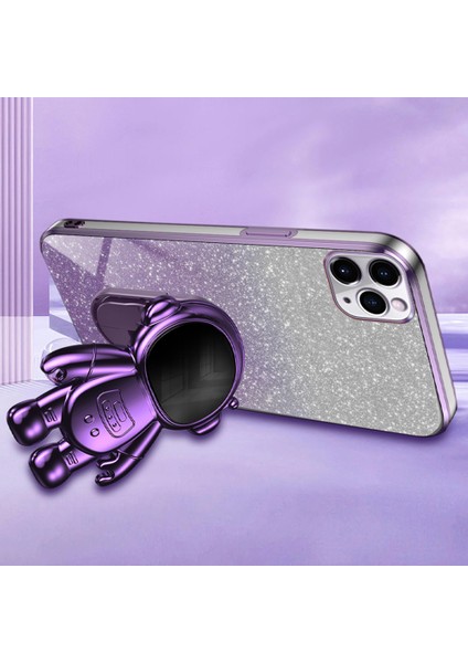 Iphone 11 Pro Max Case Shockproof Pc+Tpu Kabuk Astronot Kickstand Cep Telefonu Morası Telefon Kılıfı (Yurt Dışından)