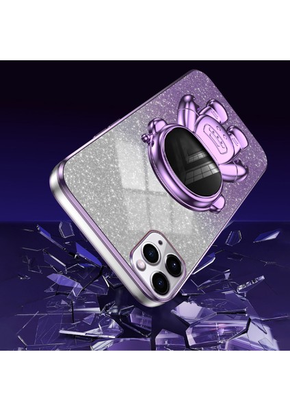 Iphone 11 Pro Max Case Shockproof Pc+Tpu Kabuk Astronot Kickstand Cep Telefonu Morası Telefon Kılıfı (Yurt Dışından)