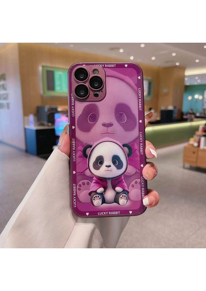 Iphone 15 Pro Max Gölge Panda Desen Temizli Cam+Tpu Kabuk Mahsulü Kırmızı Telefon Kılıfı (Yurt Dışından) fırsatları