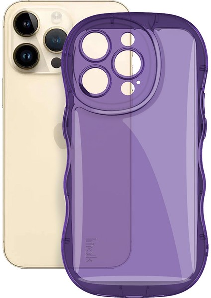 Iphone 14 Pro Max Telefon Kasası Için Çizilmeye Dayanıklı Tpu Wavy Kenarlar Geri Kabuk Şeffaf Mor Telefon Kılıfı (Yurt Dışından) fiyatları