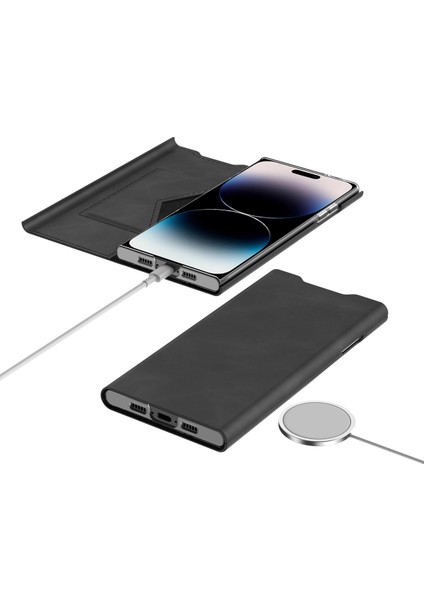 Iphone 12 Pro Deri Stand Kartı Yuvaları Koruyucu Telefon Black Telefon Kılıfı (Yurt Dışından) indirimleri