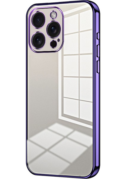 Iphone 15 Pro Max Elektrokaplama Anti Çizgi Tpu Telefon Koruyucu Morası Telefon Kılıfı (Yurt Dışından)