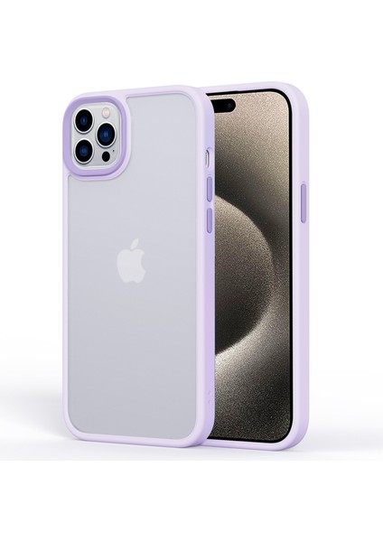 Iphone 15 Pro Max Cep Telefon Ları Için Alüminyum Alaşım Kamera Çerçevesi Tpu+Pc Anti Drop Işık Mor Mor Telefon Kılıfı (Yurt Dışından)