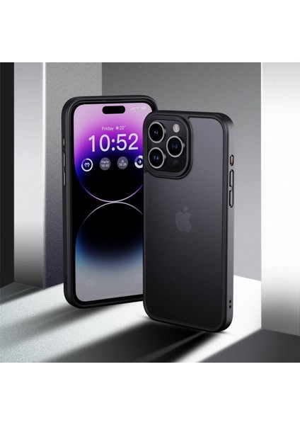 Iphone 15 Pro Max Cep Telefon Ları Için Alüminyum Alaşım Kamera Çerçevesi Tpu+Pc Anti Drop Işık Mor Mor Telefon Kılıfı (Yurt Dışından)