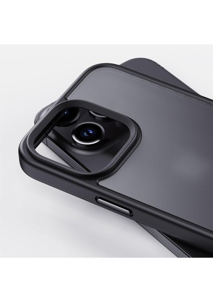 Iphone 15 Pro Max Cep Telefon Ları Için Alüminyum Alaşım Kamera Çerçevesi Tpu+Pc Anti Drop Işık Mor Mor Telefon Kılıfı (Yurt Dışından)