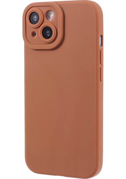 Iphone 15 Plus Için Yx Serisi Plus Tpu Düz Kenar Mat (Hassas Kesim) Brown Telefon Kılıfı (Yurt Dışından)