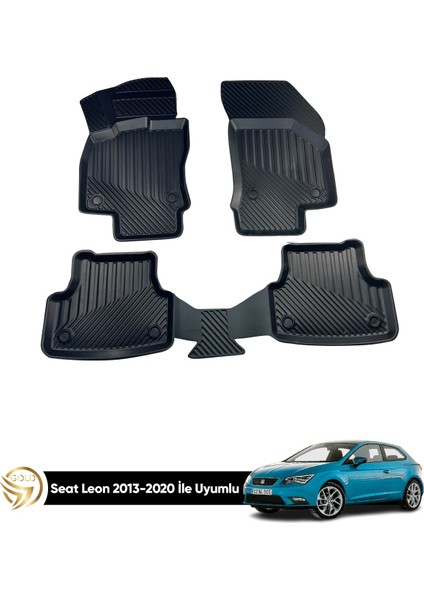 Seat Leon Voli 3D Havuzlu Kauçuk Oto Paspas 2013-2020 Yumuşak