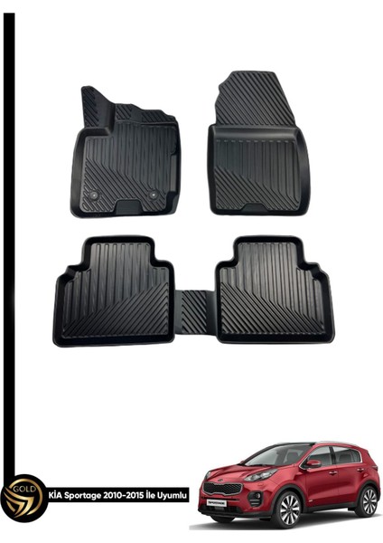 Kia Sportage 2010-2015 Voli 3D Havuzlu Kauçuk Oto Paspas Yumuşak