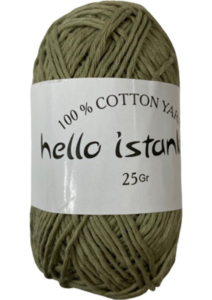 Hello Istanbul Jeans Cotton Yarn Pamuk Amigurumi Punch El Örgü Ipliği 25 gr