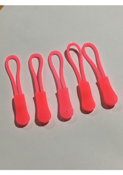Fermuar Elcik Ipi 10 Lu Set Neon Pembe