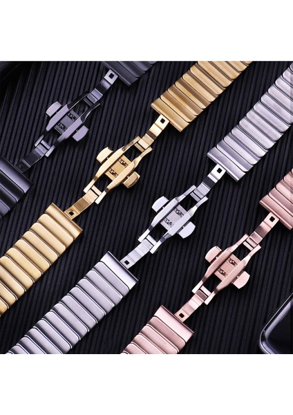 Apple Watch Ultra/ultra 2 Uyumlu Kordon 41MM 40MM 38MM Metal Fine Steel Kordon Apple Watch Serisi 9 8 7 6 5 4 3 2 1 Se Titanyum Paslanmaz Kordon Siyah