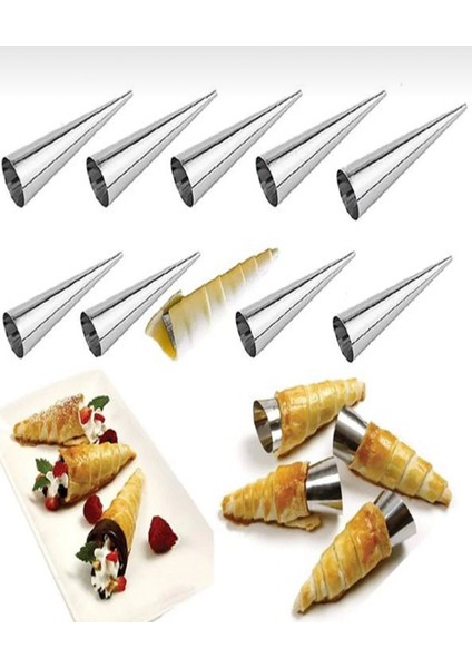 6'lı Hamur Şekillendirici Kruvasan Korne Kurabiye Kalıbı Seti fırsatları