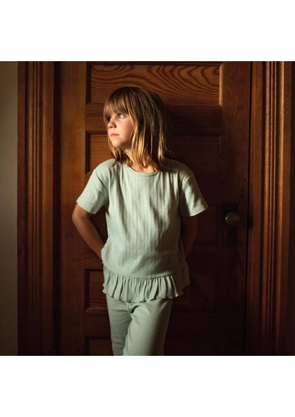 Mint Jakar Kısa Kollu Pijama Takımı