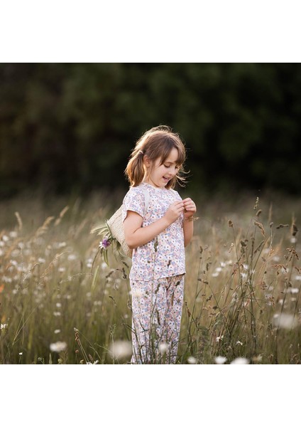 Yaz Buketi Kısa Kollu Pijama Takımı