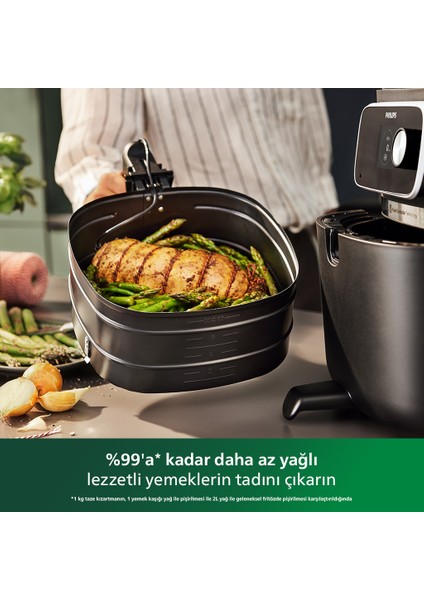 HD9880/90 Airfryer 7000 Serisi XXL Connected, Gıda termometreli, 2 kg, 8.3 L Kapasite, Connected