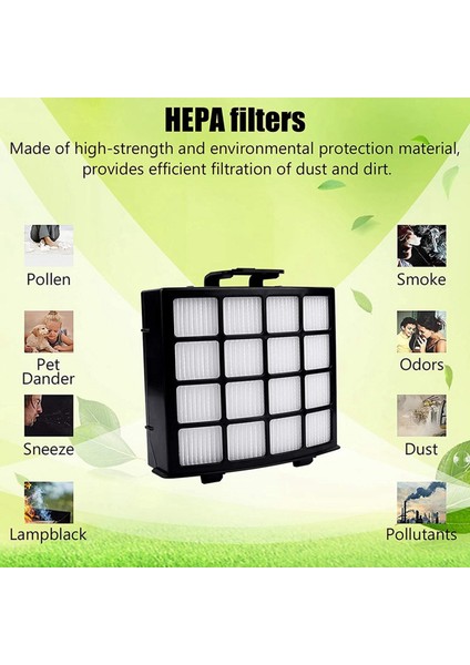 Shark Vertex Duoclean Powerfin Dik Vakum AZ2000,AZ2000W,AZ2002,PART XFFKAZ2000,XHFAZ2000 Için Yedek Filtreler (Yurt Dışından)