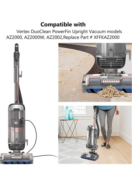 Shark Vertex Duoclean Powerfin Dik Vakum AZ2000,AZ2000W,AZ2002,PART XFFKAZ2000,XHFAZ2000 Için Yedek Filtreler (Yurt Dışından)