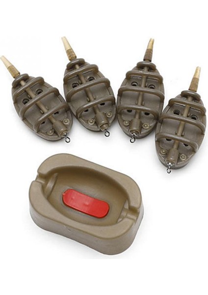 Plastik Inline Yöntemi Besleyici Balıkçılık Aksesuarları 4 Besleyiciler Kalıp Seti Sazan Balıkçılık Platin Balıkçılık Yalak Pesca 15G 20G 25G 35G (Yurt Dışından)