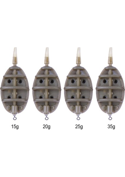Plastik Inline Yöntemi Besleyici Balıkçılık Aksesuarları 4 Besleyiciler Kalıp Seti Sazan Balıkçılık Platin Balıkçılık Yalak Pesca 15G 20G 25G 35G (Yurt Dışından)