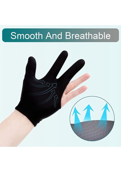 22 Parça Bilardo Eldiveni 3 Parmak Işaret Atıcı Havuz Eldiveni Kadın ve Erkek Için Spor Eldivenleri Hem Sol Hem De Sağ El, Siyah (Yurt Dışından) fiyatları