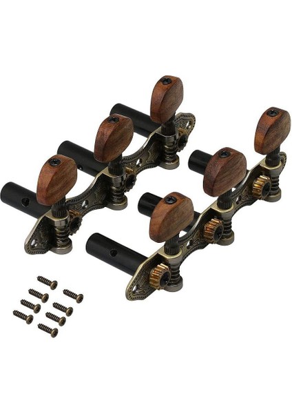 2 Adet Gitar Tuner Akort Tuşları Klasik Gitar Için Mandal Makine Kafaları (Yurt Dışından)