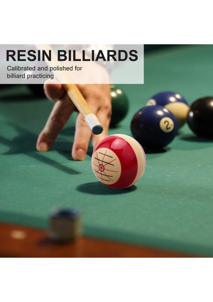 Adet 57MM Dayanıklı Beyaz Kırmızı Reçine Bilardo Nokta Havuz Snooker Uygulama Eğitim Isteka Topları Spor Yeni Başlayanlar Için (Yurt Dışından)