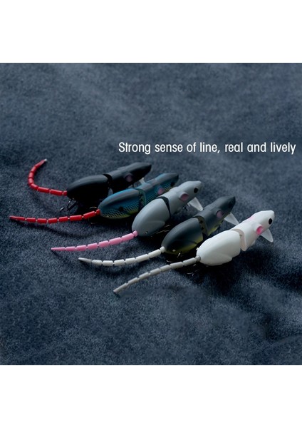 Yapay Balıkçılık Cazibesi Plastik Fare Cazibesi Swimbait Sıçan Yem Balıkçılık Cazibesi Kanca ile Olta Takımı Minnow Crankbaits D (Yurt Dışından)