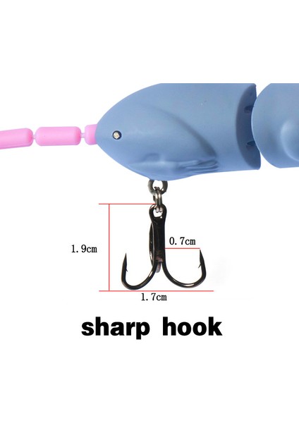 Yapay Balıkçılık Cazibesi Plastik Fare Cazibesi Swimbait Sıçan Yem Balıkçılık Cazibesi Kanca ile Olta Takımı Minnow Crankbaits D (Yurt Dışından)