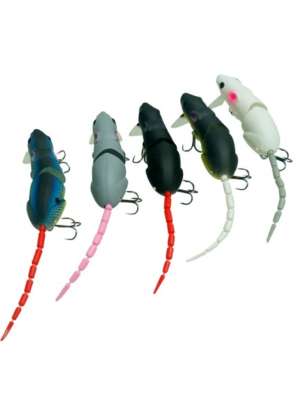 Yapay Balıkçılık Cazibesi Plastik Fare Cazibesi Swimbait Sıçan Yem Balıkçılık Cazibesi Kanca ile Olta Takımı Minnow Crankbaits D (Yurt Dışından)