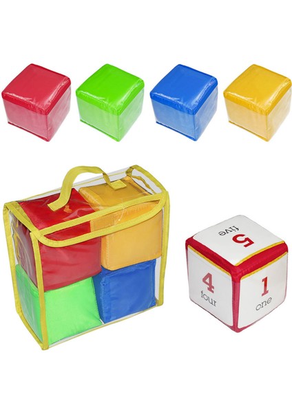 Dıy Eğitici Oyun Zarları, Cep Kareleri, Fotoğraf Cep Köpük Istifleme Blokları, Öğretim Için Cep Küpleri - 4'lü Set (Yurt Dışından)