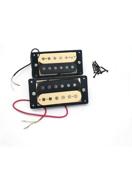2 Adet Elektro Gitar Manyetikleri 50/52 Zebra Yüzlü Humbucker Çift Bobin Elektro Gitar Manyetikleri (Yurt Dışından)