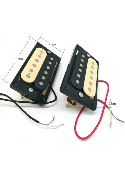 2 Adet Elektro Gitar Manyetikleri 50/52 Zebra Yüzlü Humbucker Çift Bobin Elektro Gitar Manyetikleri (Yurt Dışından)