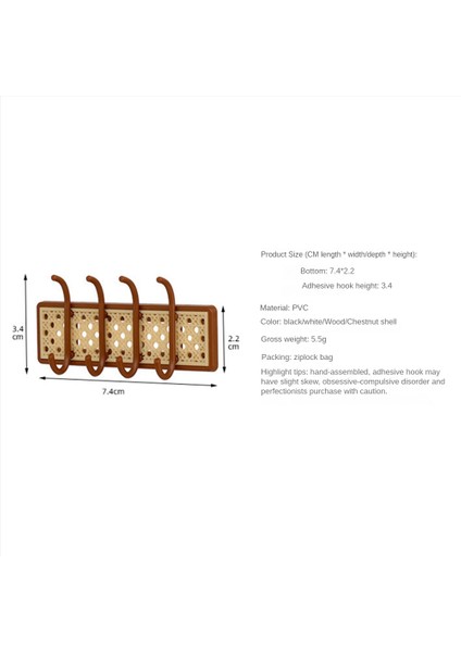 1: 6 Evcilik Modeli Mobilya Aksesuarları OB11 Mini Duvar Kancası/portmanto/giriş Anahtar Kancası, Siyah (Yurt Dışından)