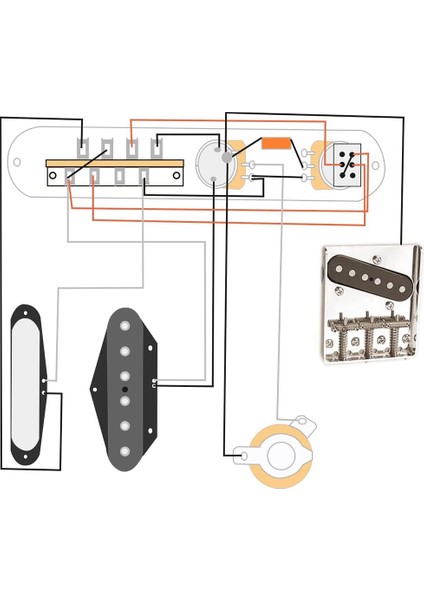 Kablolu Gitar Kontrol Plakası Düzeneği, Yüklü 3 Yollu Bıçak Anahtarı Itme Çekme Potansiyometresi Mükemmel Cts Pot Hız Düğmeleri (Yurt Dışından) fiyatları