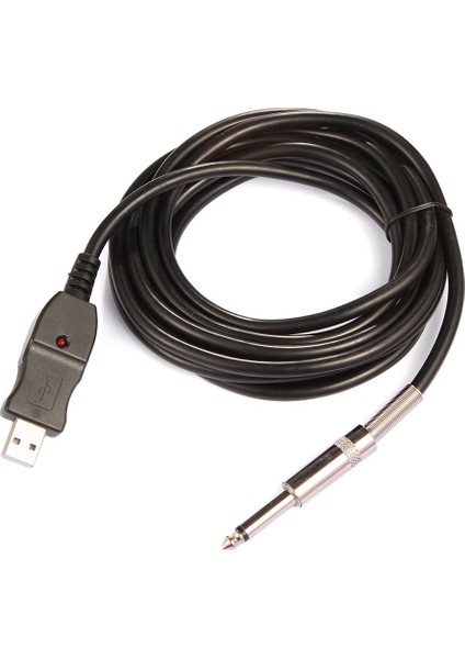3m Gitar Pc'ye USB Kayıt Kablosu Kurşun Adaptörü Dönüştürücü Bağlantı Arayüzü 6.5mm (Yurt Dışından)