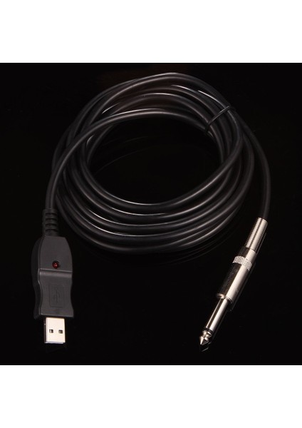 3m Gitar Pc'ye USB Kayıt Kablosu Kurşun Adaptörü Dönüştürücü Bağlantı Arayüzü 6.5mm (Yurt Dışından) fırsatları