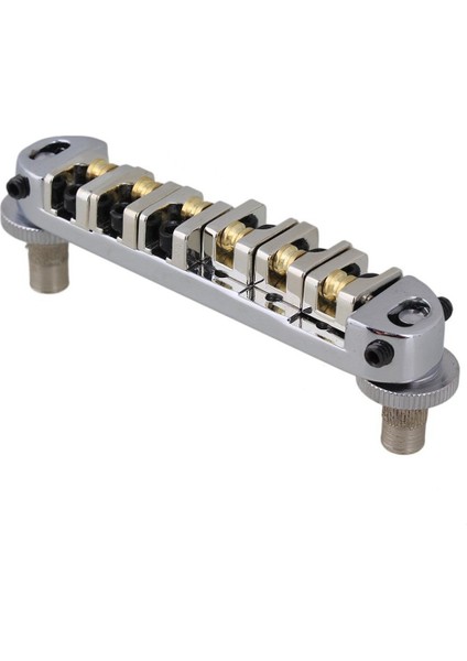 Elektro Gitar Gümüşü Için Direkler ve Anahtarlı Silindir Eyer Köprüsü (Yurt Dışından)