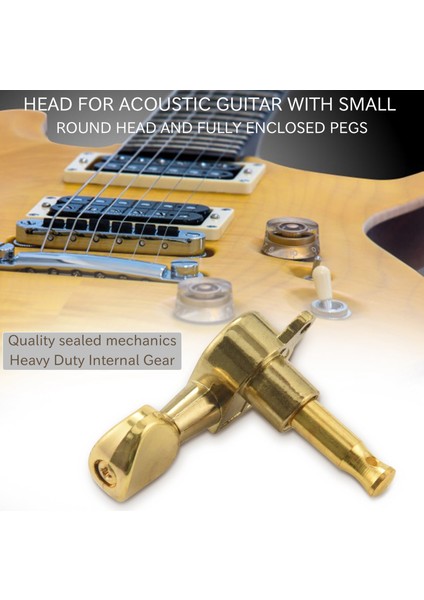 6 Gitar Ayar Mandalı Verrouıllage Tuner Gitar Dizeleri Düğmesine Dokunuyor 3l + 3r Altın (Yurt Dışından) fırsatları