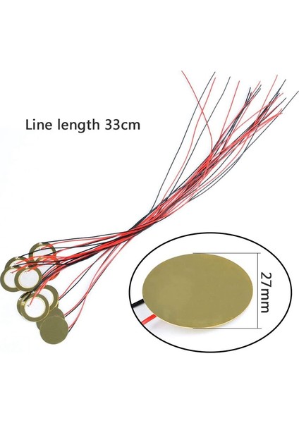 15 Adet 27MM Piezo Diskler ile Akustik Gitar Için Mikrofon Davul Tetik Akustik Pikap (Yurt Dışından)