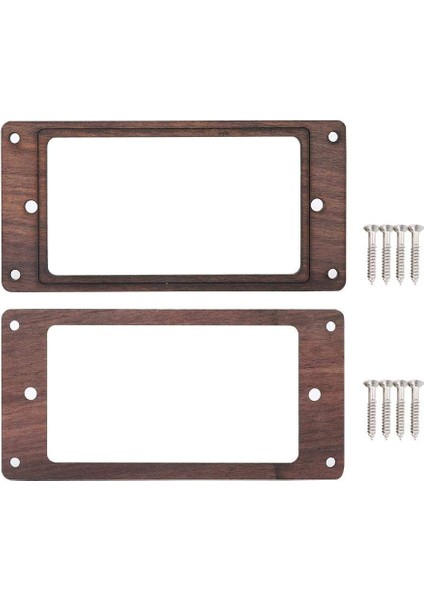 2 Adet Elektro Gitar Ahşap Humbucker Gitar Pikap Çerçevesi Pikap Montaj Halkası (Yurt Dışından)